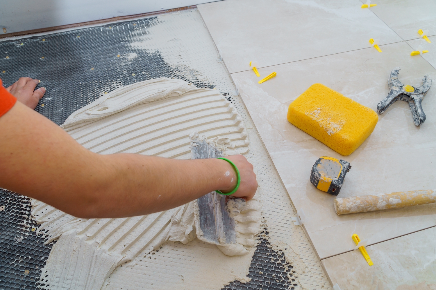 Mortar Bed How To Lay Porcelain Tiles